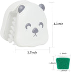 CQT BladeBrush Knife and Cutlery Cleaner Brush Bristle Scrub Kitchen Washing Non-Slip,B002-1 Changeable Scrub Head and Scouring Pad (White)