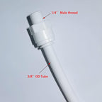 YZM Straight Male Thread Adapter 1/4" Male x 3/8" OD Tube Quick Connector,for Water Purifiers Filters Reverse Osmosis Systems,5 pcs.