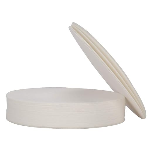 Labasics Qualitative Filter Paper Circles, 110 mm Diameter Cellulose Filter Paper with 15-20 Micron Particle Retention Medium Filtration Speed, Pack of 100