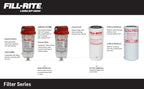 Fill-Rite F1810PC1 1" 18 GPM (68 LPM) 10 Micron Particulate Fuel Filter with Drain (Clear Bowl)