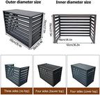 Aluminum Air Conditioner Cover, Privacy Fence Screen, Outdoor Condenser Protective Cover, Freestanding Louvered Space Divider, Trash Can Enclosure & Flower Stand, Suitable for Outdoor
