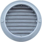 VENTS-US - 4" Round Light Grey Plastic Vent Cover for Air Supply or Exhaust Air Applications - Built-in Insect Screen Mesh and Flange Included - Compatible with a 4 Inch Duct Diameter (4-Pack)