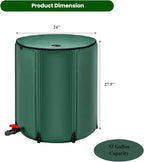 Goplus 53 Gallon Collapsible Rain Barrel, Portable Rain Barrels to Collect Rainwater from Gutter, Rainwater Collection System, Water Storage Tank Catcher Container with Filter Spigot