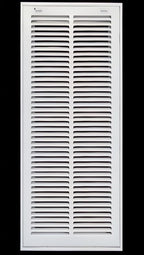 HVAC Premium 10 x 32 Duct Opening Steel Return Air Filter Grille, for 1-inch Filter, Removable Door, Flat Stamped HVAC Vent Cover Grille, Outer Dimensions 12.5 x 34.5