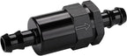 1/2" Billet Inline Fuel Filter 30 Micron Aluminum Black