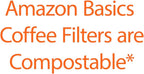 Amazon Basics Basket Coffee Filters for 8-12 Cup Coffee Makers, White, 200 Count