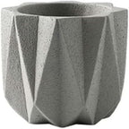 Outdoor Succulent Plantpot Cactus Plant Container Cement Flowerpot Container Modern Simple Planter Flower Vase Meat Plant Cement Container Concrete Flower Plant (Gray1 13cm*11.5cm) (Gray2 13cm*11.5cm)