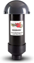 OdorHog Vent Stack Pipe Filter 4 Sizes, Black ABS with Mushroom Cap, Removes Outdoor Septic and Sewer Odors (1.5-inch)