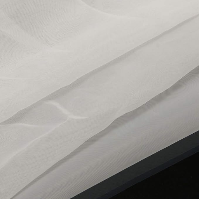Silk Screen Printing Mesh, 100/110/120/140/160/180/200/250/300Mesh, White Yellow for Screen Printing Machine Equipment Accessories, Filter Painting, Polyester Fabric (110M/43T White)