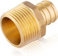 100-Pack EFIELD 3/4-inch Pex Crimp Fittings,3/4 Inch x 3/4 Inch NPT Male NPT Adapters, ASTM F1807,(PEX1807021-100PCS)