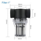 Commercial Inline Pipeline Filter 1/2"-1" - 304 Stainless Mesh Screen for Industrial Pumps & Greenhouse Systems(1'')