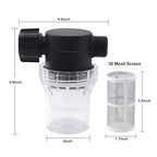 GIEX 30 Mesh Garden Hose Filter with Quick Connect, 3/4" GHT Thread Sediment Trap for Rainwater Collection, RV Gray Water & Washing Machine Discharge