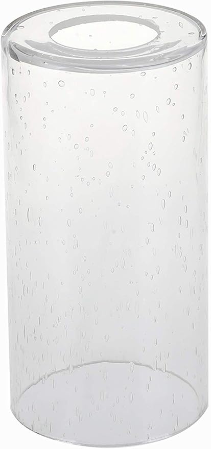 GoLucky Glass Cylinder Shade Accessory - Lamp Fixture Replacement Piece With 1-5/8 Inch Fitter - Multiple Specifications 3.5"(D)10"(H)