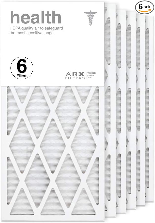 AIRX WICKED CLEAN AIR. 14x30x1 Air Filter MERV 13 Pleated HVAC AC Furnace Air Filter, Health 6-Pack, Made in the USA