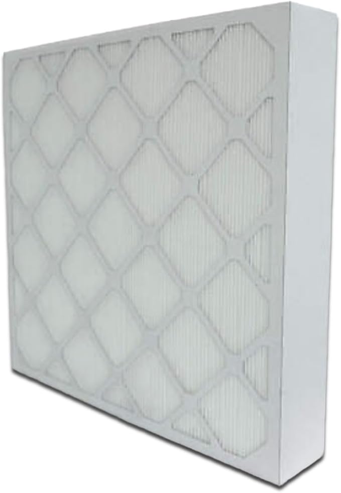 24x24x1 Mini-Pleat Synthetic Panel Air Filter – 1” Beverage Board Frame – MERV 15 ASHRAE 52.2 – High-Efficiency HVAC Filter for Commercial, Industrial, Residential – (Pack of 12)