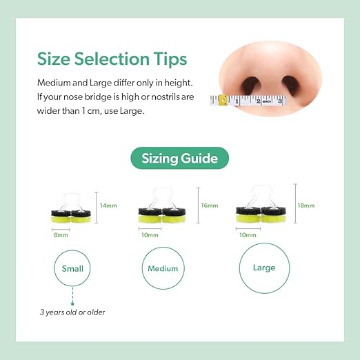 3-Ply Nose Filter Reusable Breathable Nasal Plugs Air Filteration for Dust, Pollution, Block Cold Air - Pack of 3 (Small)