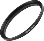 52mm 55mm Step Up Ring Filter Adapter Black Metal Step up Adapter Rings Compatible with All Brand UV CPL ND Camera Lens Filter Step Down Ring (52mm-55mm)