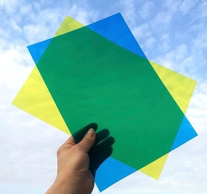 40 Pack Gel Light Filter Color Correction Colored Overlays Transparent Color Film Lighting Gel Filter Plastic Sheets Correction for Lamp, Headlight, Photo Studio Strobe, LED, Headlight Film