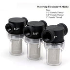 Precision Inline Filter 40 Mesh - 1/2 3/4 1 Inch Stainless Screen for Water Treatment & Greenhouse Systems(3l4 inch)