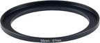 58mm Lens to 67mm Camera Lens Adapter 58mm to 67mm Step Up Ring Adapter Ring for All Brands of UV ND CPL, with Premium Lens Wiping Cloth 2 Pack (58mm-67mm)
