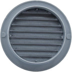 VENTS-US - 4" Round Plastic Vent Cover in Slate Grey with Built-in Insect Screen and Flange for Air Supply or Exhaust Air Applications - Compatible with a 4 Inch Diameter Duct (6-Pack)