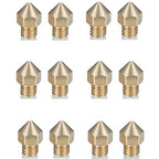 12Pcs CR-10S Pro Nozzles 0.4mm, M6 CR-10S Pro 3D Printer Nozzles,CR-10S Pro Hotend Extruder Nozzles 0.4mm Only Compatible for Creality CR10S Pro Hotend 3D Printer Nozzle.