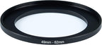 49mm Lens to 62mm Camera Lens Adapter 49mm to 62mm Step Up Ring Adapter Ring for All Brands of UV ND CPL, with Premium Lens Wiping Cloth 2 Pack (49mm-62mm)