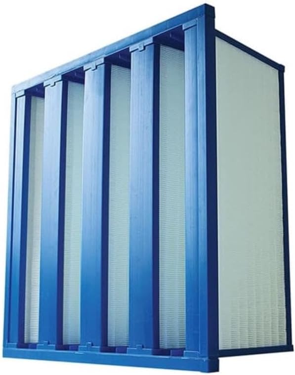 Mini Pleat Rigid Microglass V-Bank Air Filter 24x20x12 (4V) MERV 11 ASHRAE 52.2 High-Efficiency HVAC Filter for Commercial, Industrial, Hopsitals & Cleanroom Use