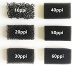10 ppi Reticulated Sponge Black Regicell Automotive Air Filter, Noise Suppression Filtration, Speaker Foam Size: (2PCS) 54" x 36" x 1" Thick