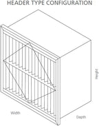 RIGID-PACK 24x20x12 Rigid Box Air Filter – MERV 14/95% ASHRAE HVAC Filter – Radial V-Pleat, Metal Frame, Single Header – High-Efficiency Replacement for Commercial & Industrial Systems