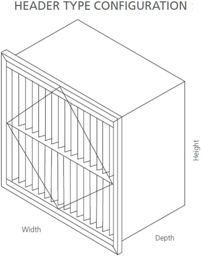 RIGID-PACK 24x20x12 Rigid Box Air Filter – MERV 14/95% ASHRAE HVAC Filter – Radial V-Pleat, Metal Frame, Single Header – High-Efficiency Replacement for Commercial & Industrial Systems