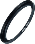 49mm to 55mm Step-up Adapter Rings Filter Adapter Black Metal Step Down Filter Ring Adapter Compatible with All Brand UV CPL ND Camera Lens Filter Stepping Rings (49mm-55mm), (NLY001)