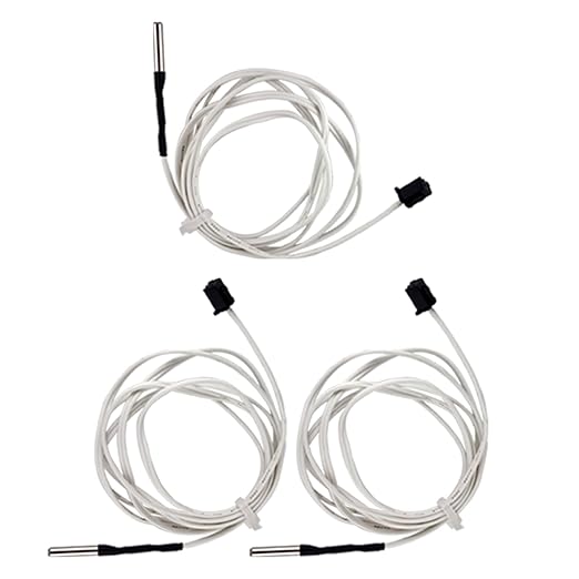 3Pcs 3D Printer HT-NTC100K Thermistor, Ender 3 Thermistor Upgrade NTC 100K 3950 Thermistor Sensor 3x15, XH2.54 2Pin Compatible for Ender 3 v2, Ender 5, CR-10 Series V6 Volcano 3D Printer Hotend,
