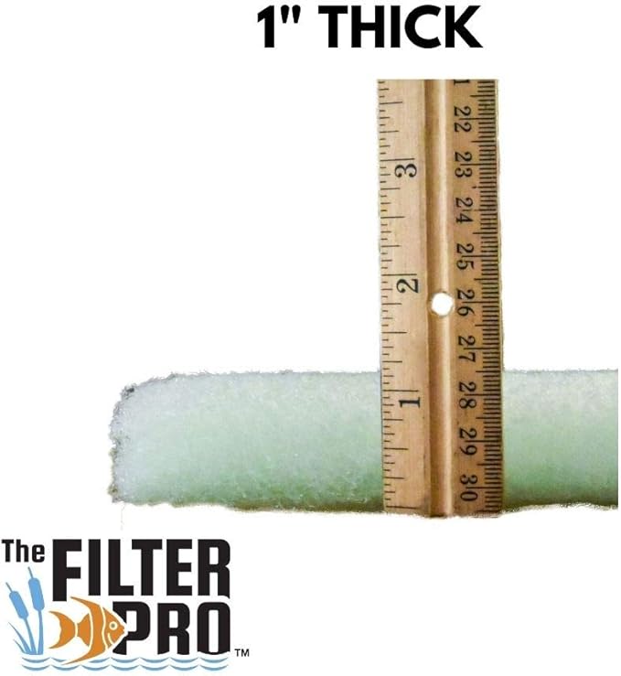 Lime Green Fine Filter Media, 1" Thick, 18" x 56" Roll, Perfect for Aquariums, Ponds or Water Gardens, Made in USA