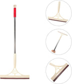 Multifunction Window Squeegee and Floor Wiper, Khaki Glass Cleaner Tool with Wet and Dry Use, Bathroom and Car Windshield Scrubber for Home Cleaning