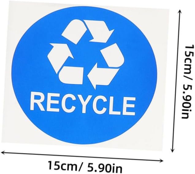 DOITOOL 8pcs Waterproof Trash Can Stickers for Recycling Classification Sturdy Waste Sorting Labels for Home Kitchen Office Use
