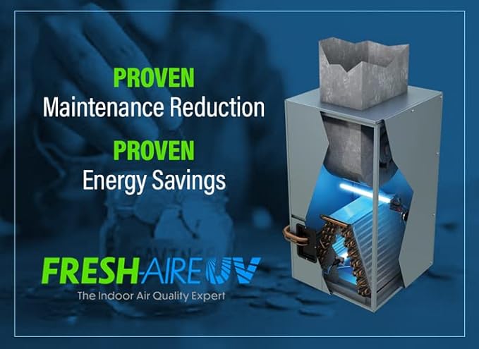 APCO Carbon Cell Matrix HVAC In-Duct UV Light Air Purifier with Pre-wired Plug, 2 Year Lamp