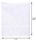 JIHAQUA Aquarium Filter Bags Large - Reusable Fish Tank Filter Media Mesh Bags with Plastic Zipper (7.5 x 12 inch (6 Pack))