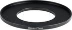 46-77mm Metal Step-Up Ring Adapter Compatible with Mirrorless Cameras DSLR Lens, UV CPL ND Filter Thread Converter, Black
