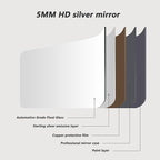 Cute Bear Wall Mirror, Wall Mounted Multifunction Bathroom Vanity Mirror with LED Lights and Demister Pad, 3-Color Dimmable LED Light, Decorative Mirror(A,70x86cm)