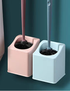 Toilet Scrubber Soft Hair Wall Mount Toilet Brush and Holder, Long Handle Toilet Bowl Brush Vented Quick Dry Toilet Cleaner Brush Practical