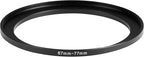67-77mm Metal Step-Up/Down Ring Adapter Compatible with Mirrorless Cameras DSLR Lens, UV CPL ND Filter Thread Converter, Black