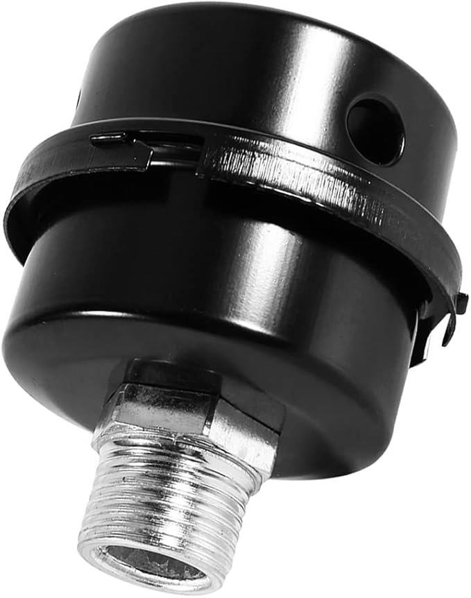Air Compressor Silencer,Filter Thread Metal oil-less Intake Filter Air Filter Silencer Noise Muffler (3/8 PT 16mm)