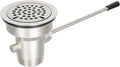 3-1/2 Inch Commercial Sink Drain with Lever Handle Kitchen Sink Opening Waste Drain Valve Stopper Prevents Sink Clogged Overflow for 1/2/3 Compartment Sink Style Drains