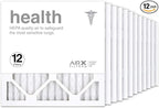 AIRx Filters 14x14x1 Air Filter MERV 13 Pleated HVAC AC Furnace Air Filter, Health 12-Pack, Made in the USA