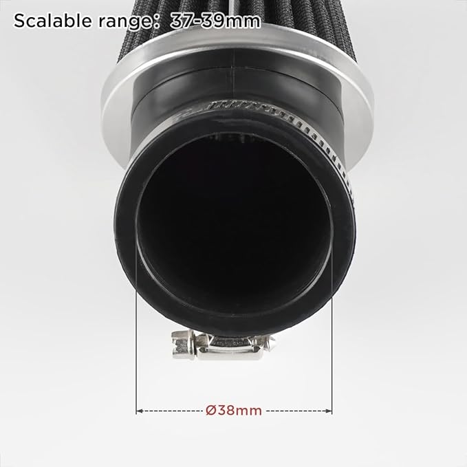 Evermotor 37mm 38mm 39mm Carburetor Cleaner Air Filter Fit in 50cc 70cc 90cc 110cc 125cc 150cc Mini Bike,Dirt Bike,GY6,Moped,ATV,SSR,TTR