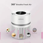 Azeus Air Purifier for Large Room With High CARD Rate, Portable Desktop Air Purifier With H13 True HEPA Filter and 3 Modes for Travelling Small Room, Bedroom, Home,Office