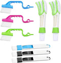 Window Groove Cleaning Brush Set 8pcs with Scrubber Brushes for Wet and Dry Use Multifunctional Window Slot and Gap Cleaner and Narrow Spaces