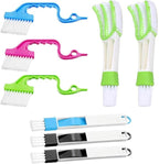 8pcs Window Cleaning Brush Set with Groove and Crevice Brushes for Wet and Dry Use, Multi-Functional Window Slot Scrubber Tools for Home and Car Cleaning