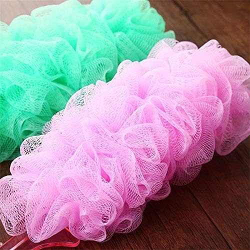 Vivona 40CM Long Crystal Handle Bath Brush Shower Scrubber Sponge Flower Soft Cleaner Comfort Back Bathing Sponge Ball Drop Shipping